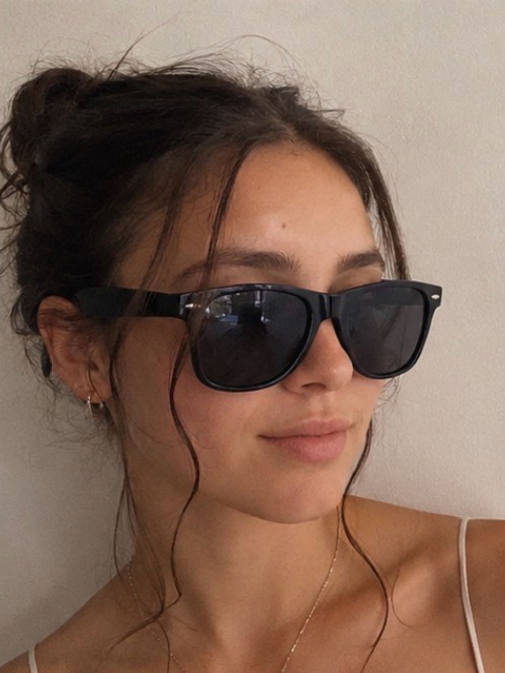 Black Square Sunglasses Black Smoke Lens Minimal Unisex Streetwear UV Shades